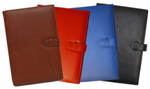 Red, Blue, Black, British Tan Leather Creative Writing Notebooks